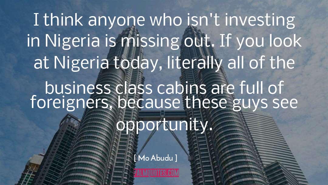 Cabins quotes by Mo Abudu