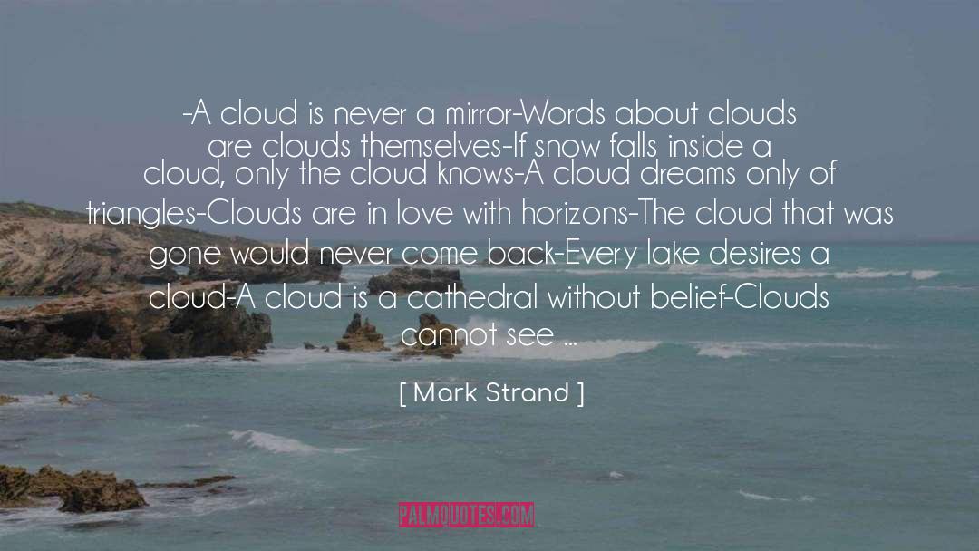 Cacing Thoughts quotes by Mark Strand