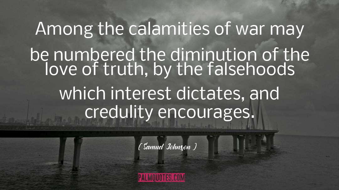 Calamities quotes by Samuel Johnson