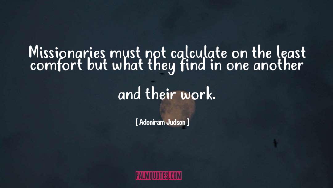 Calculate quotes by Adoniram Judson