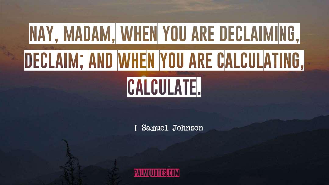 Calculate quotes by Samuel Johnson