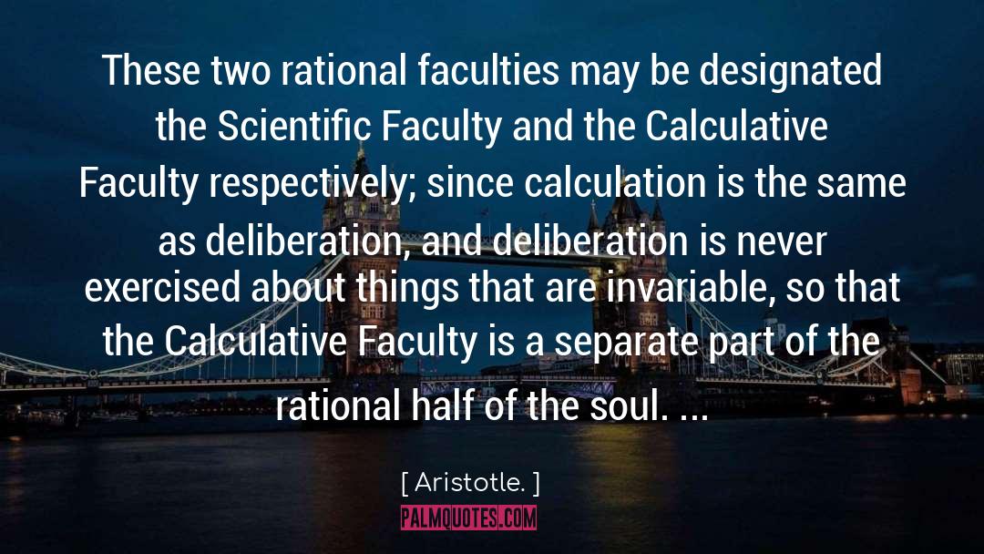 Calculation quotes by Aristotle.