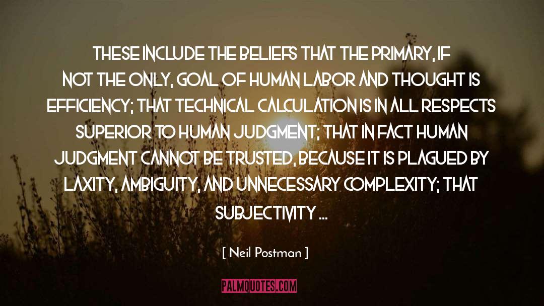 Calculation quotes by Neil Postman