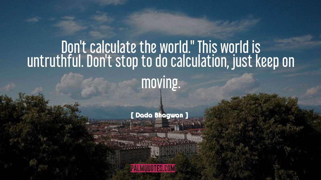 Calculation quotes by Dada Bhagwan