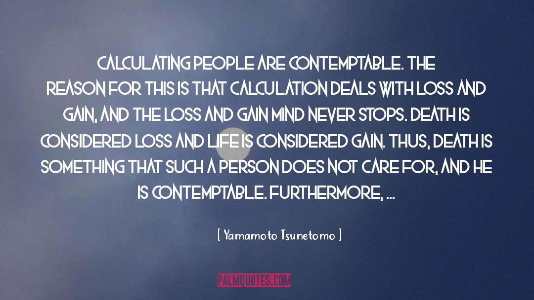 Calculation quotes by Yamamoto Tsunetomo