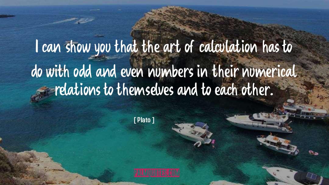 Calculation quotes by Plato