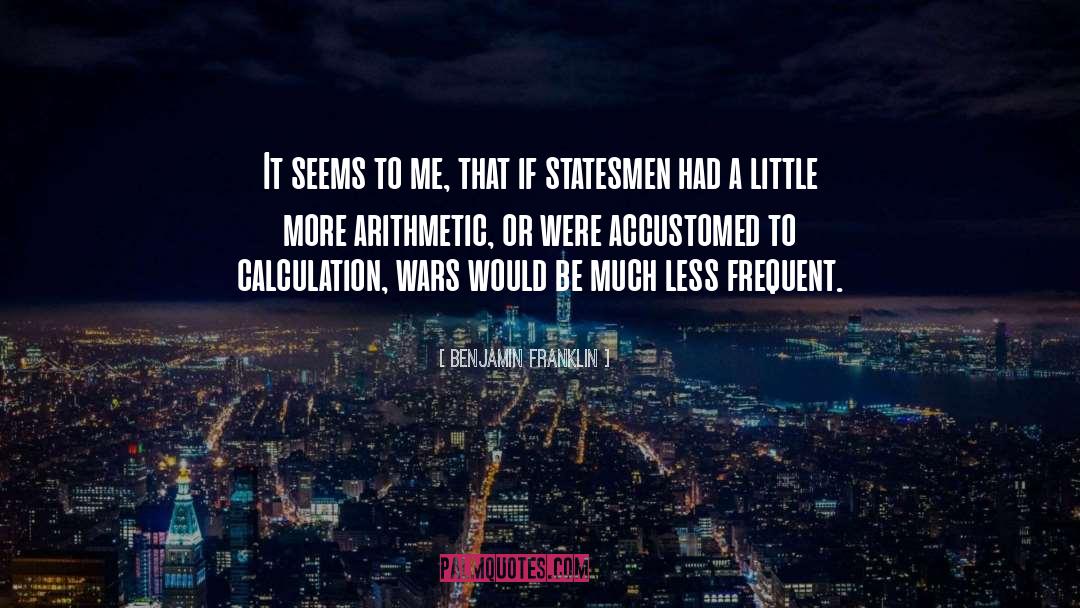 Calculation quotes by Benjamin Franklin