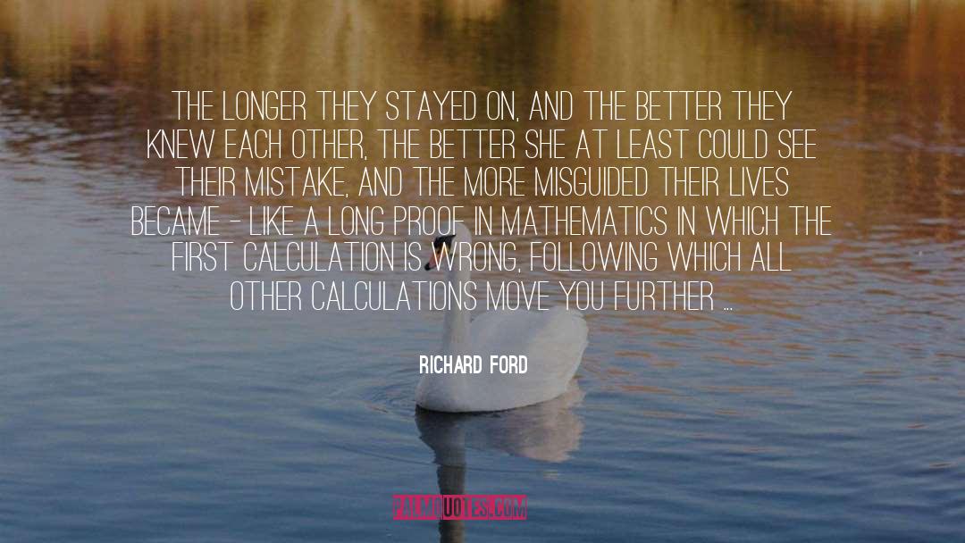 Calculations quotes by Richard Ford