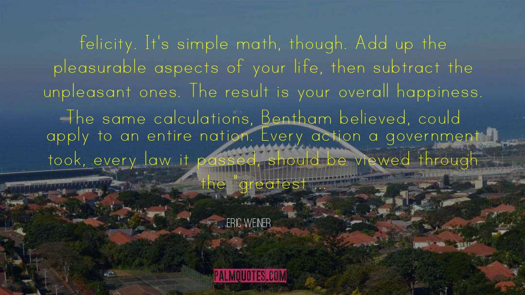 Calculations quotes by Eric Weiner