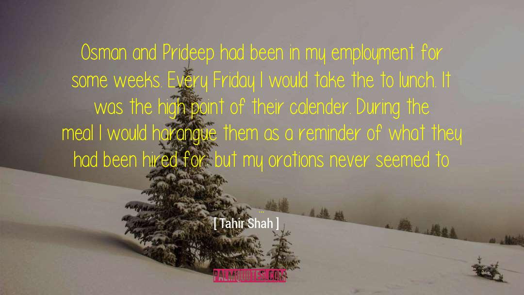 Calender quotes by Tahir Shah