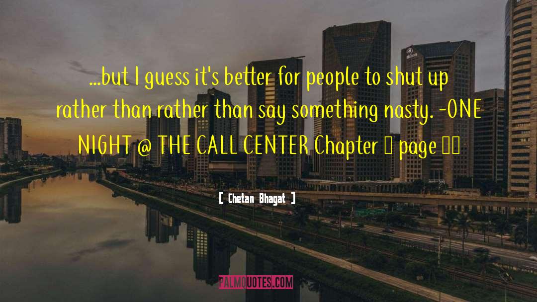 Call Center quotes by Chetan Bhagat