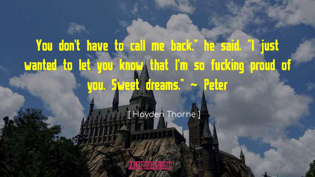 Call Fletcher quotes by Hayden Thorne