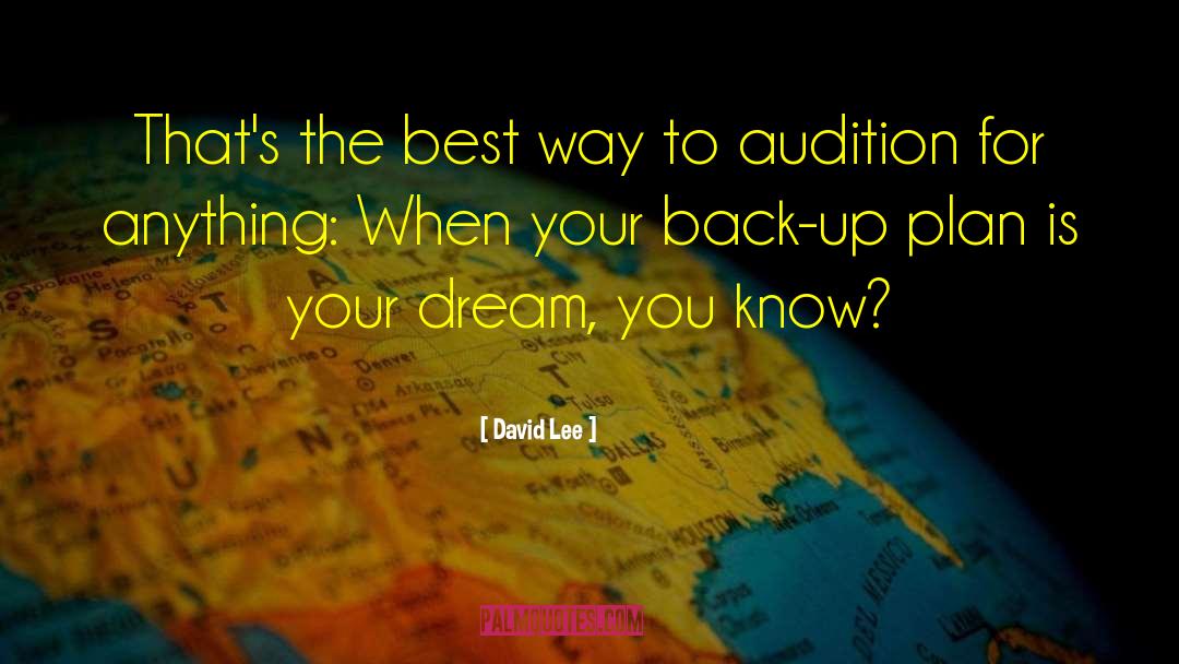 Callbacks For Auditions quotes by David Lee