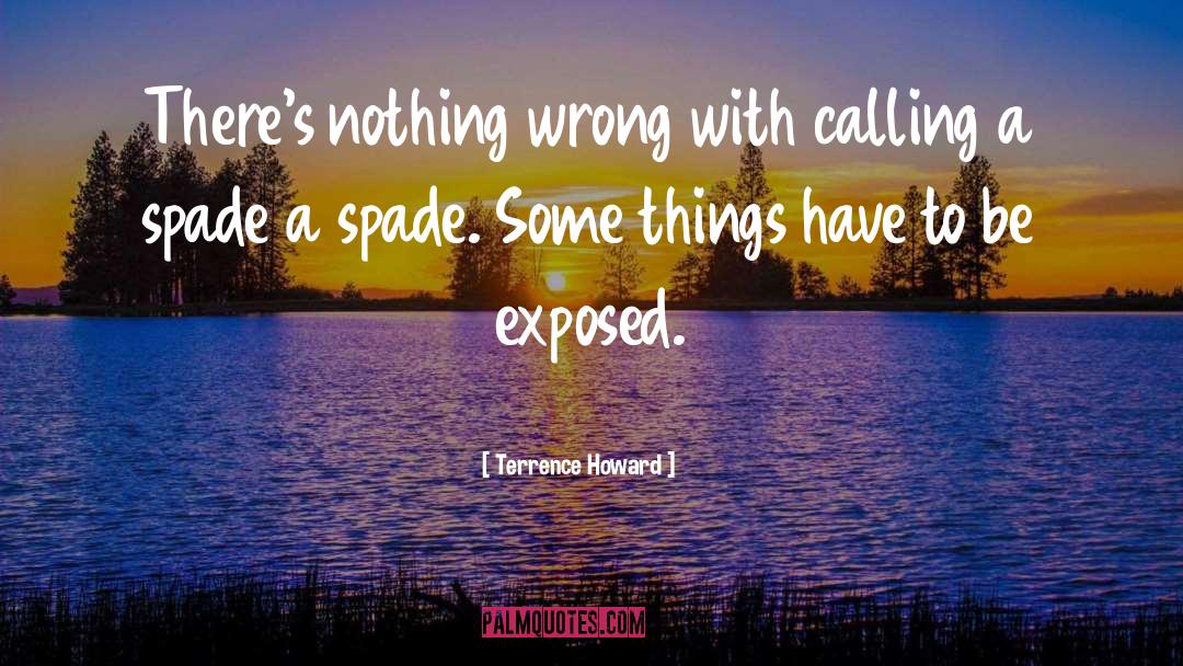 Calling A Spade A Spade quotes by Terrence Howard