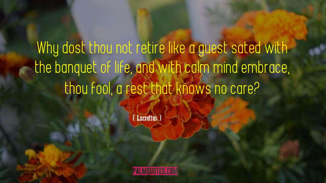 Calm Mind quotes by Lucretius