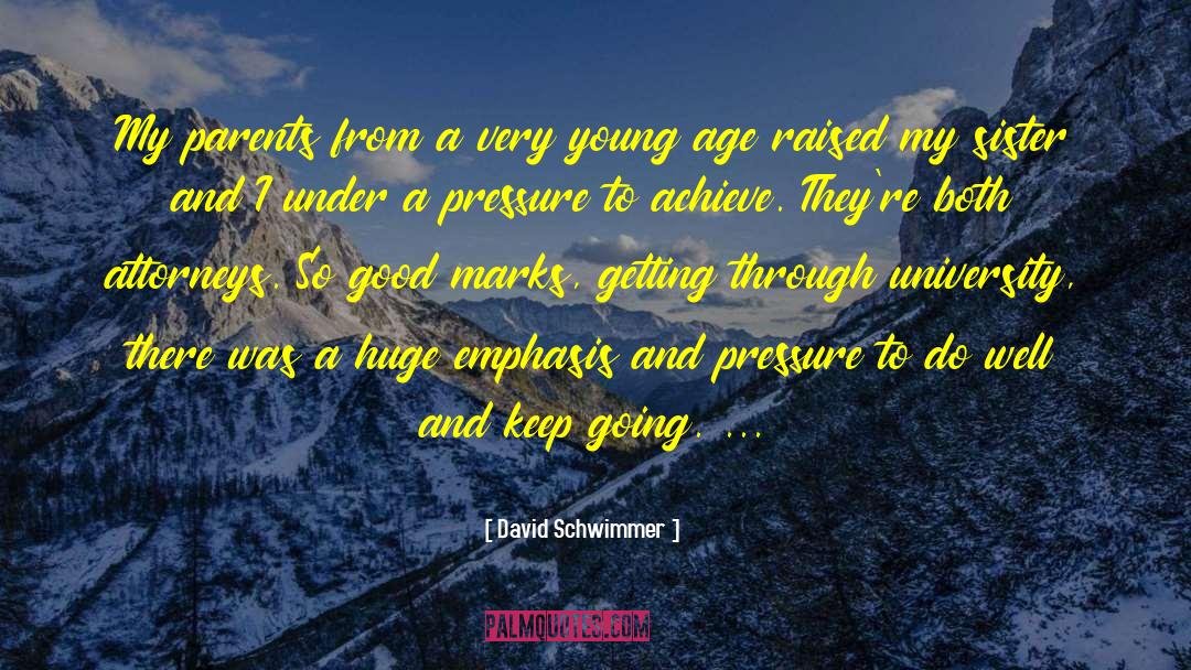 Calm Under Pressure quotes by David Schwimmer