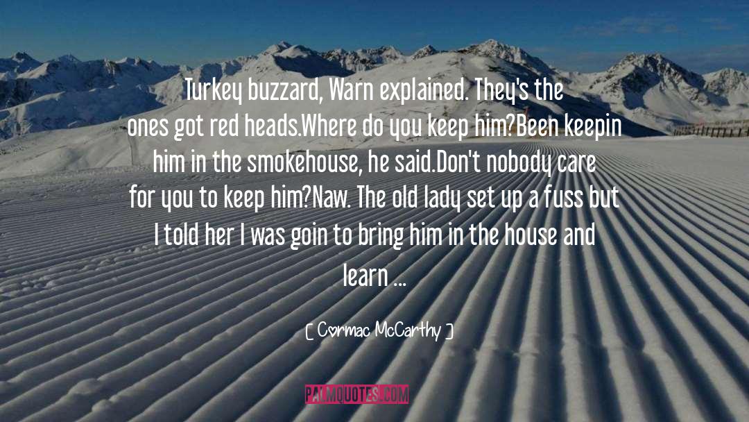 Calmed quotes by Cormac McCarthy