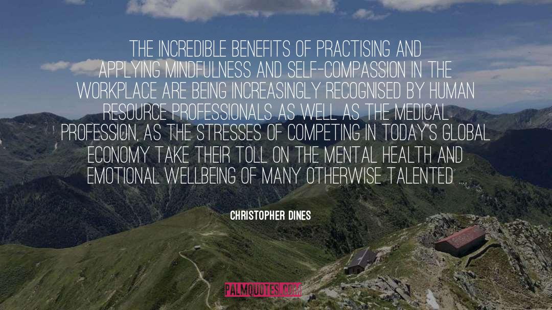 Calmness quotes by Christopher Dines