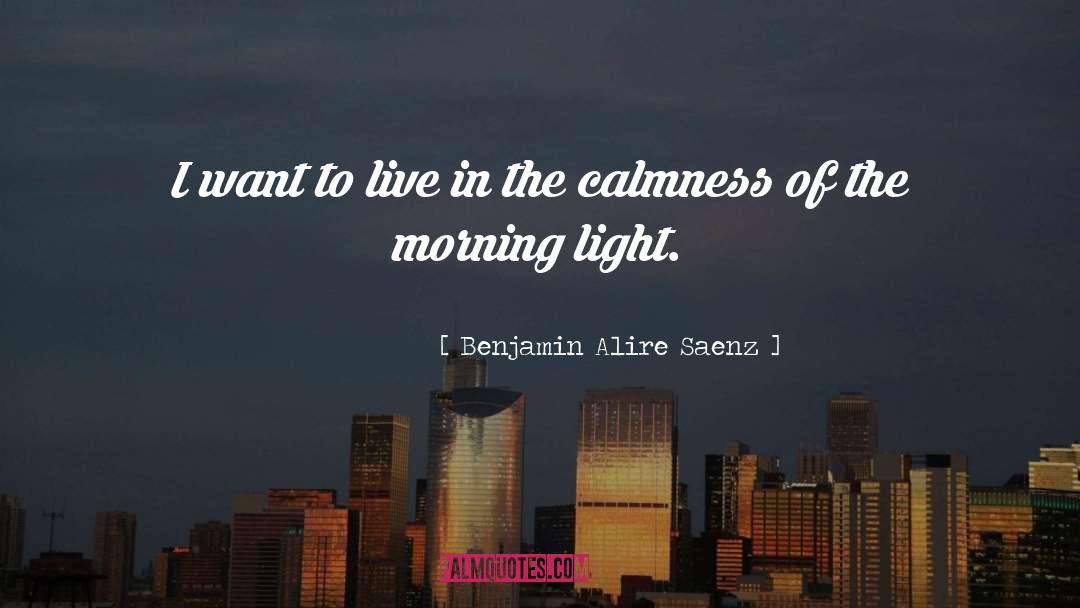 Calmness quotes by Benjamin Alire Saenz