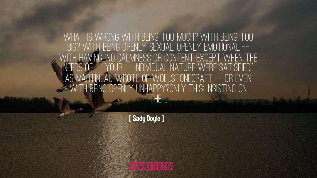 Calmness quotes by Sady Doyle