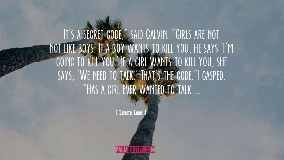 Calvin quotes by Lenore Look