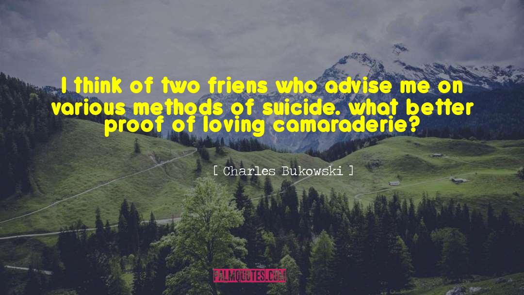Camaraderie quotes by Charles Bukowski