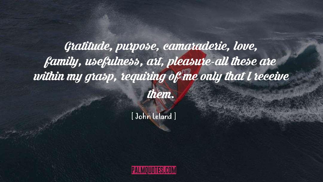 Camaraderie quotes by John Leland