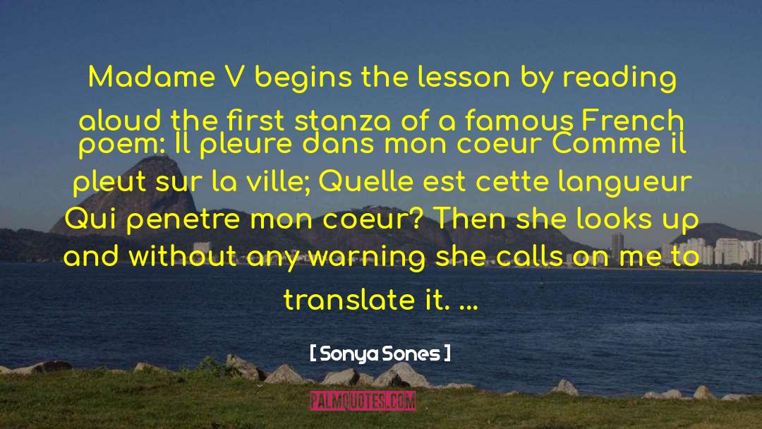Camaret Sur quotes by Sonya Sones