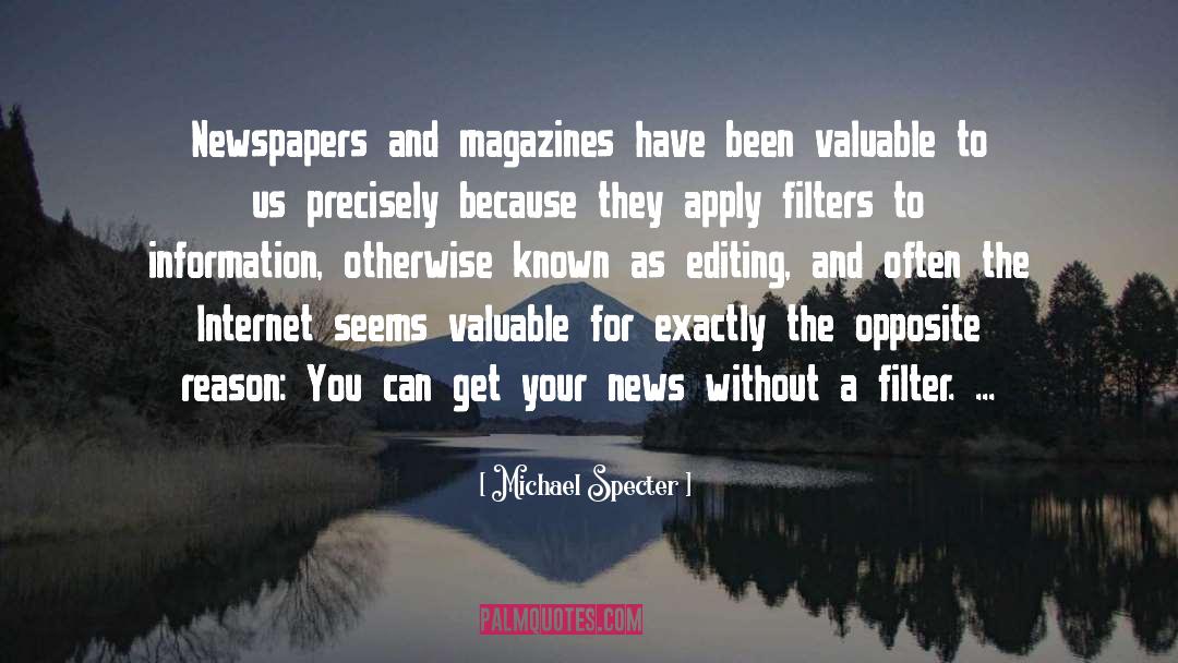 Camera Filters quotes by Michael Specter