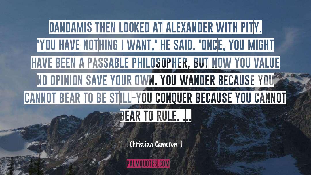 Cameron quotes by Christian Cameron