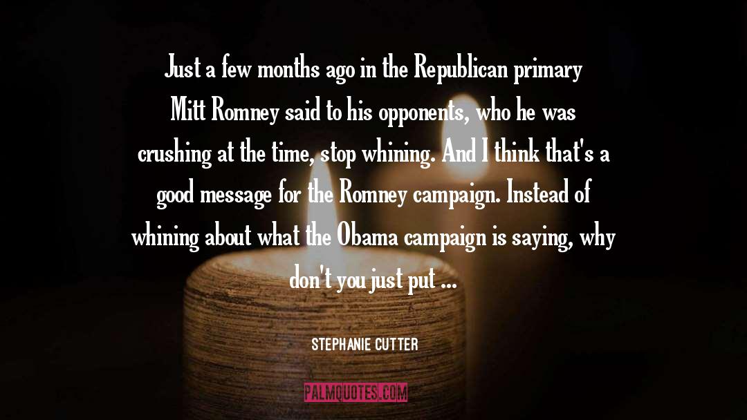 Campaign Endorsement quotes by Stephanie Cutter