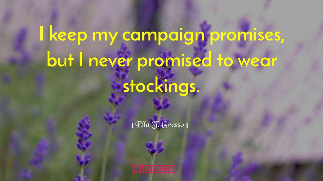 Campaign Promises quotes by Ella T. Grasso