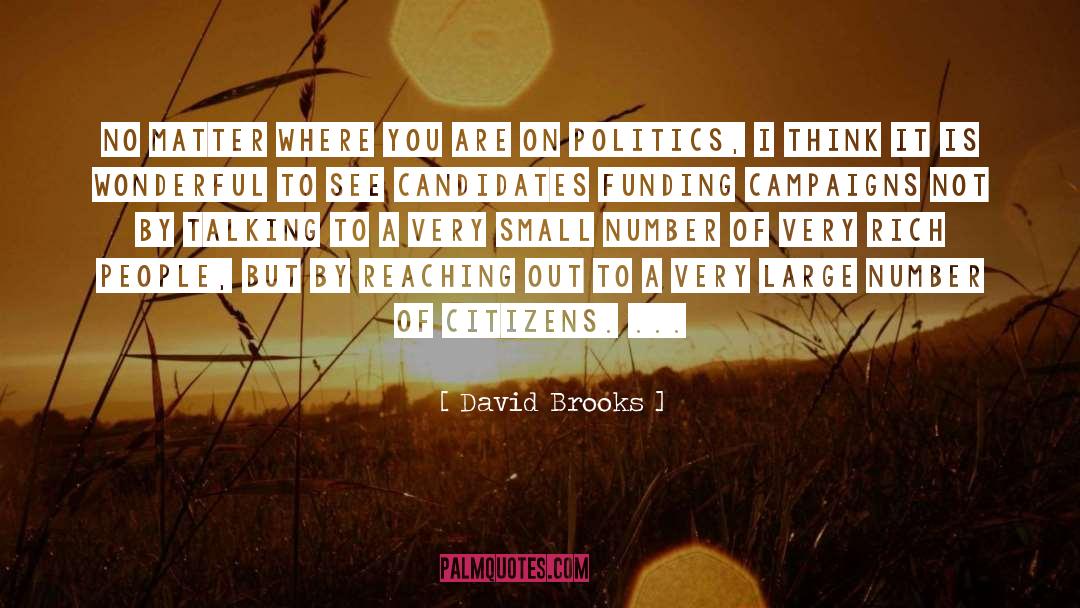 Campaigns quotes by David Brooks