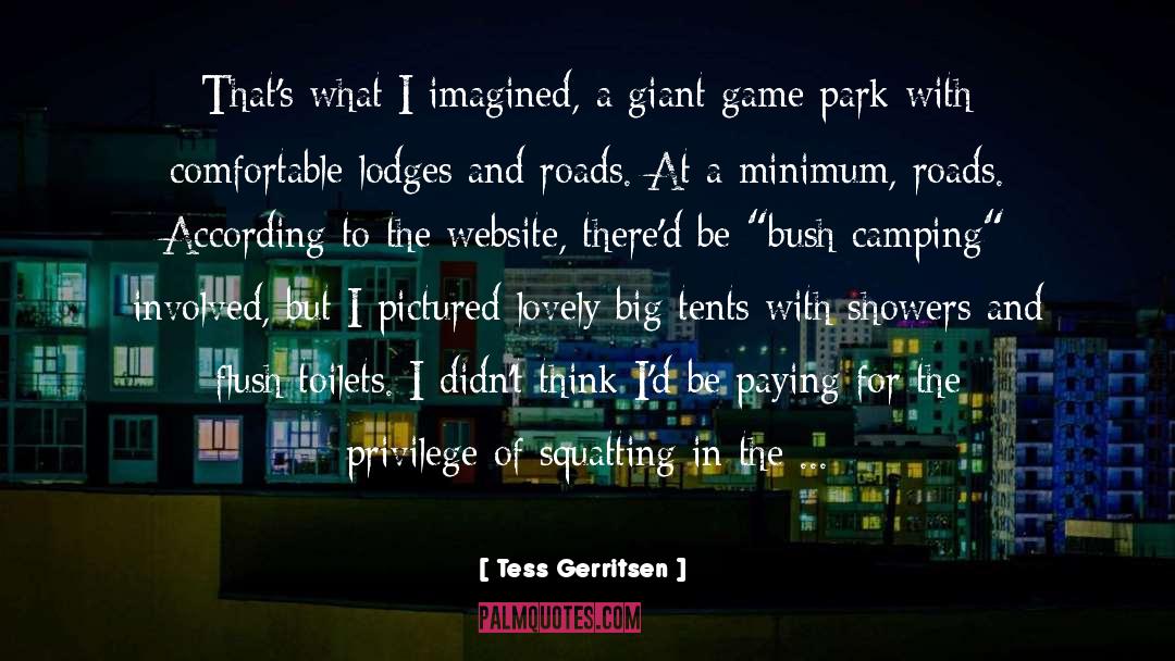 Camping Out quotes by Tess Gerritsen