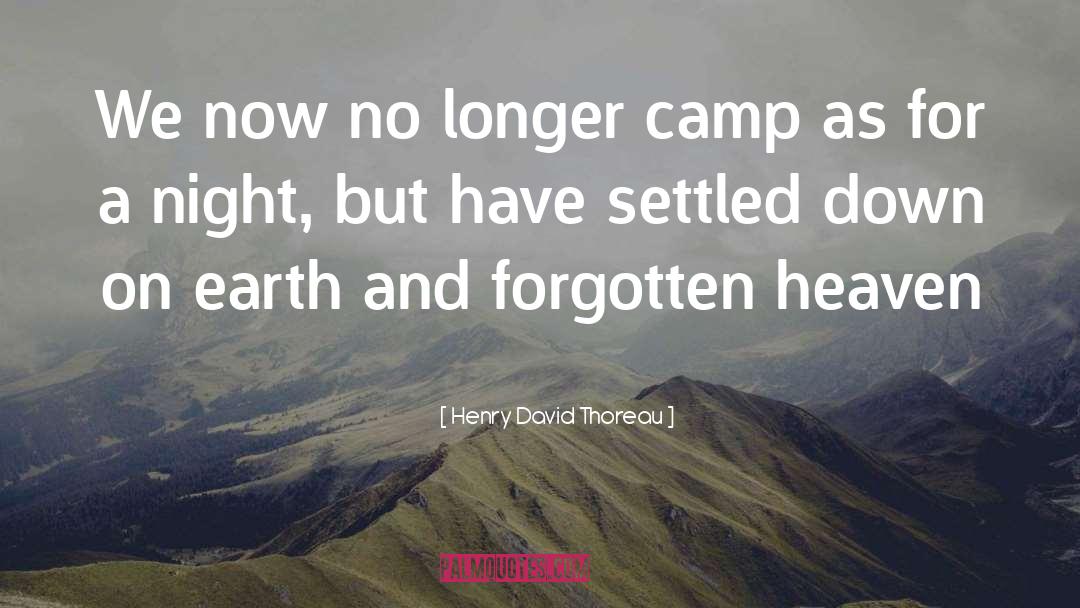 Camping quotes by Henry David Thoreau