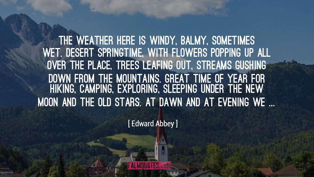 Camping quotes by Edward Abbey