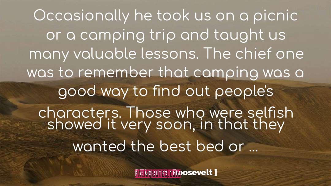 Camping quotes by Eleanor Roosevelt