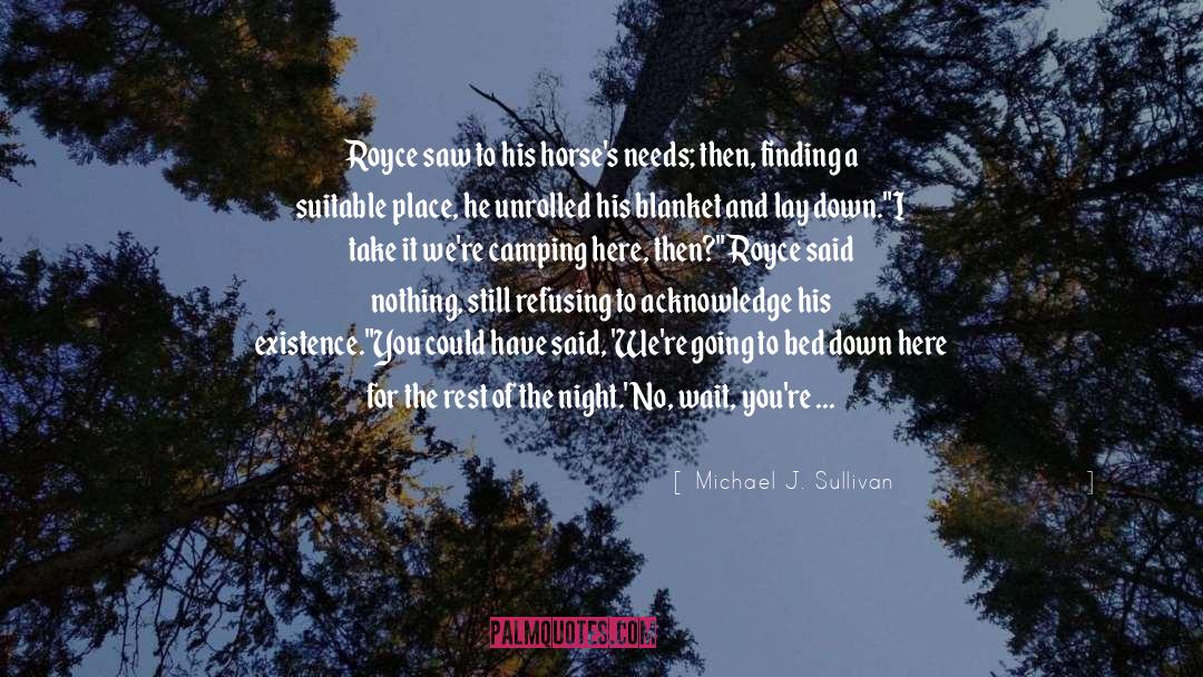 Camping quotes by Michael J. Sullivan