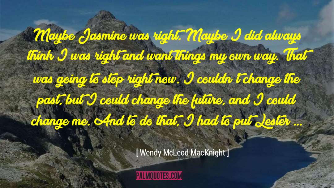 Can 27t Change The Past quotes by Wendy McLeod MacKnight