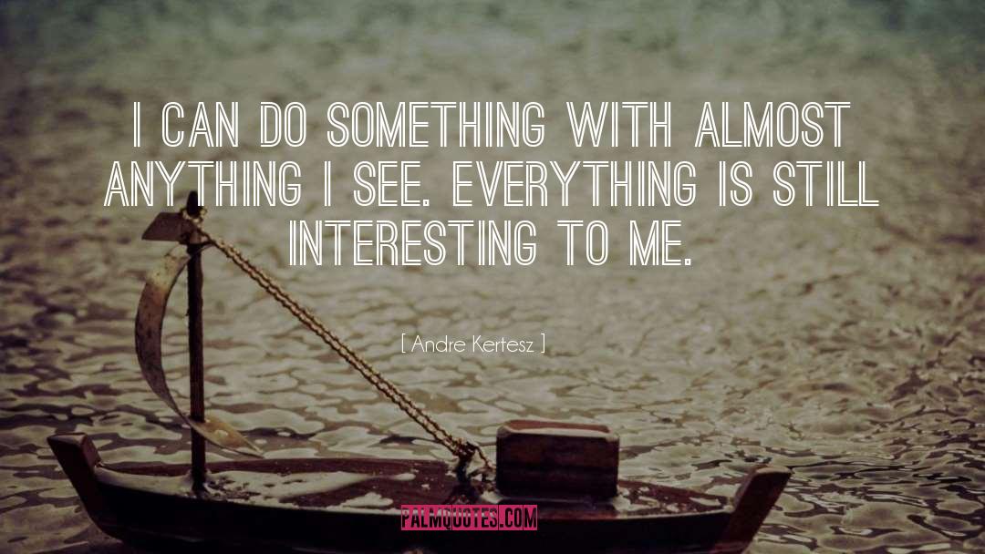 Can Do Something quotes by Andre Kertesz