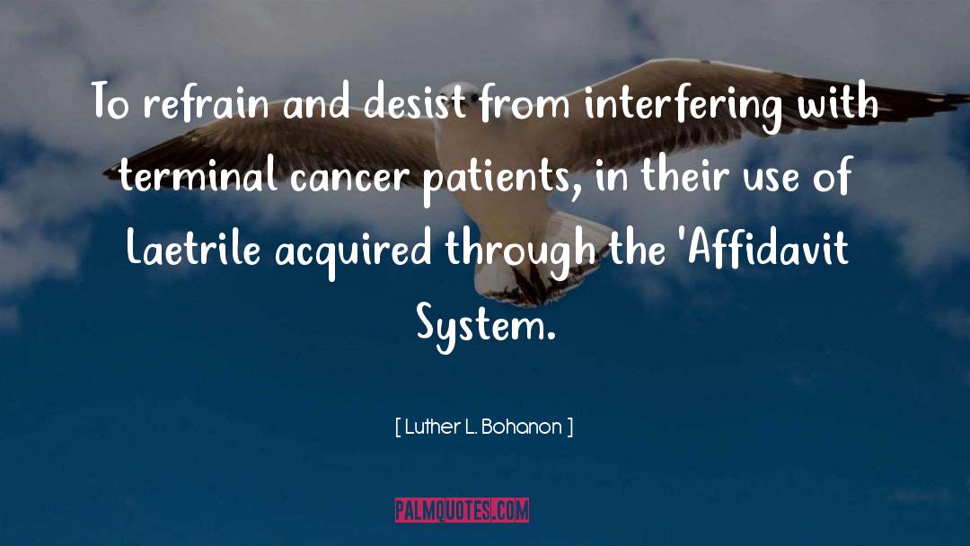 Cancer Chemo quotes by Luther L. Bohanon