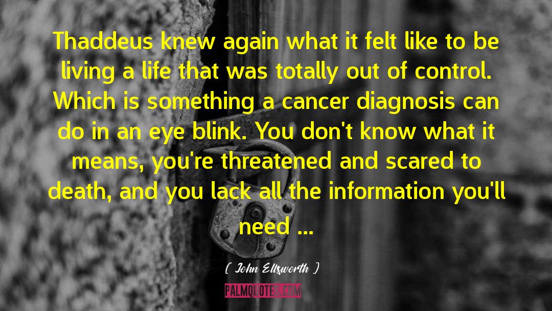 Cancer Diagnosis quotes by John Ellsworth