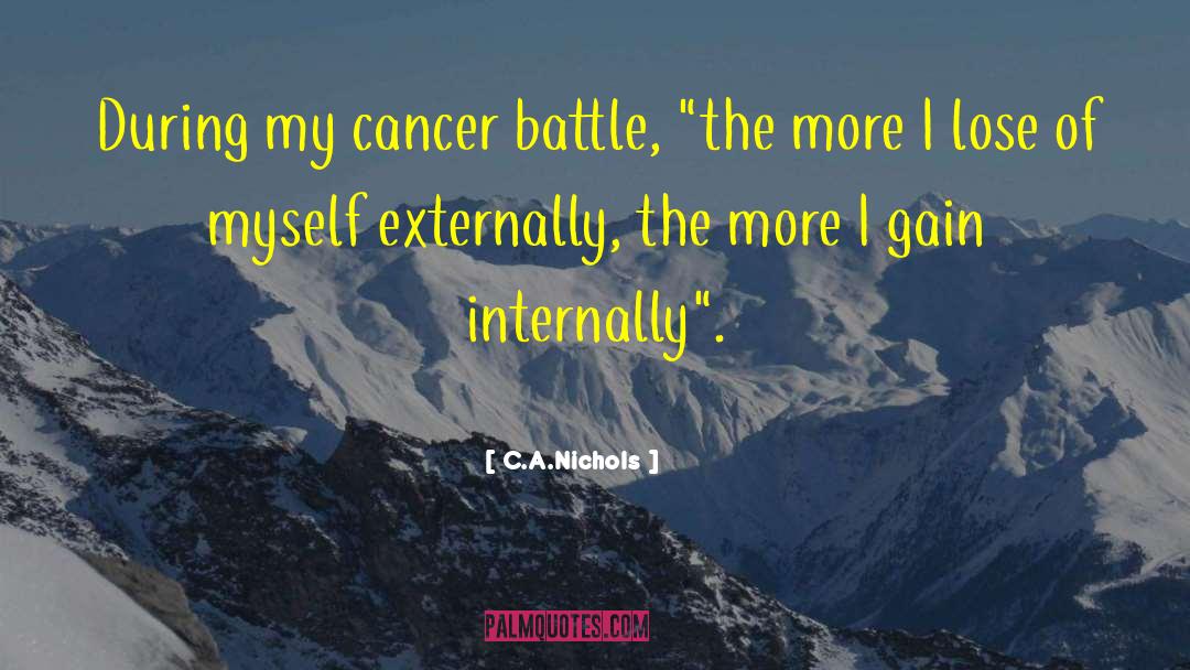 Cancer Survivor quotes by C.A.Nichols