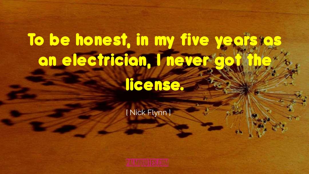 Candelori Electrician quotes by Nick Flynn