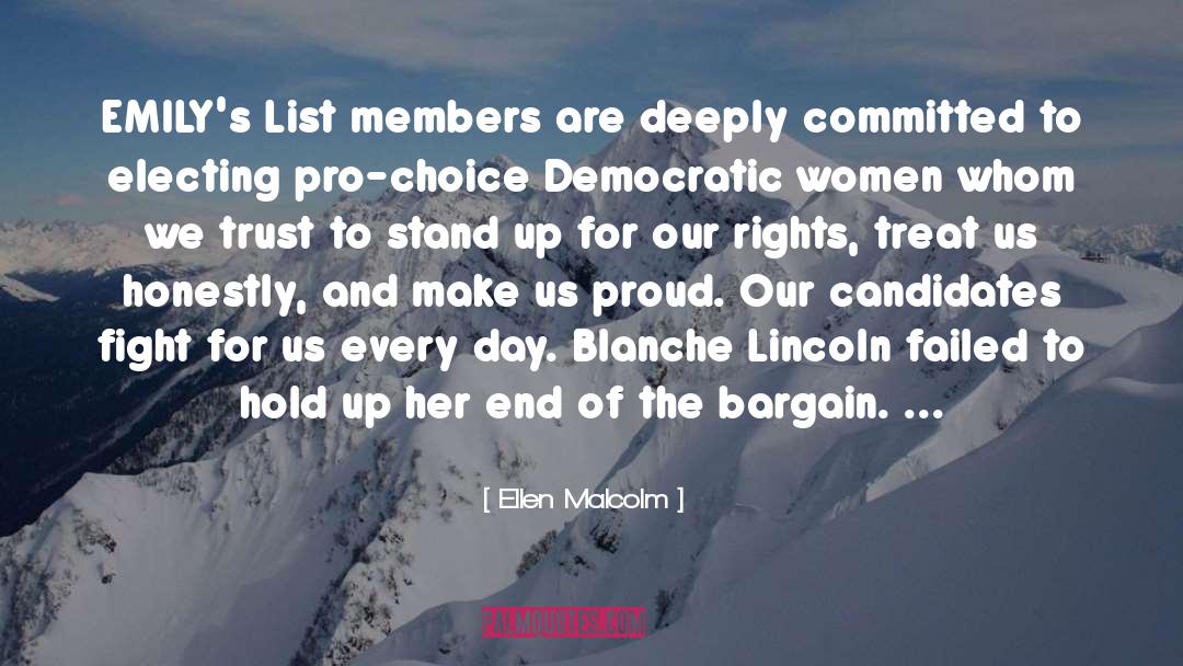 Candidates quotes by Ellen Malcolm