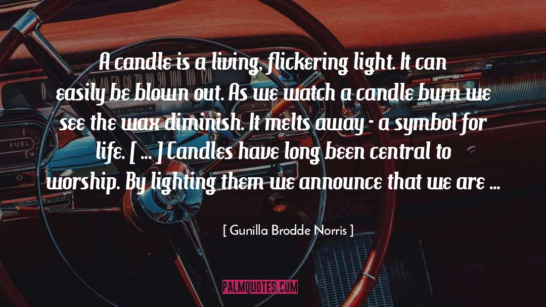 Candle quotes by Gunilla Brodde Norris