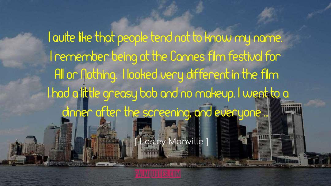 Cannes quotes by Lesley Manville