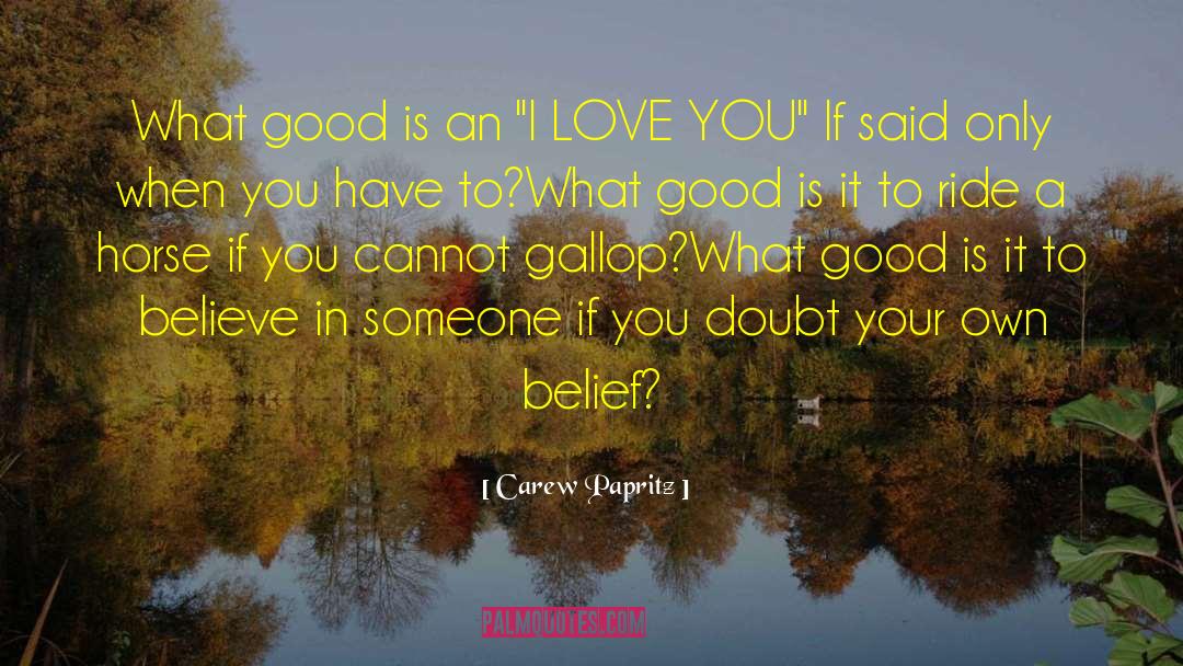 Cannot Believe What You Said quotes by Carew Papritz