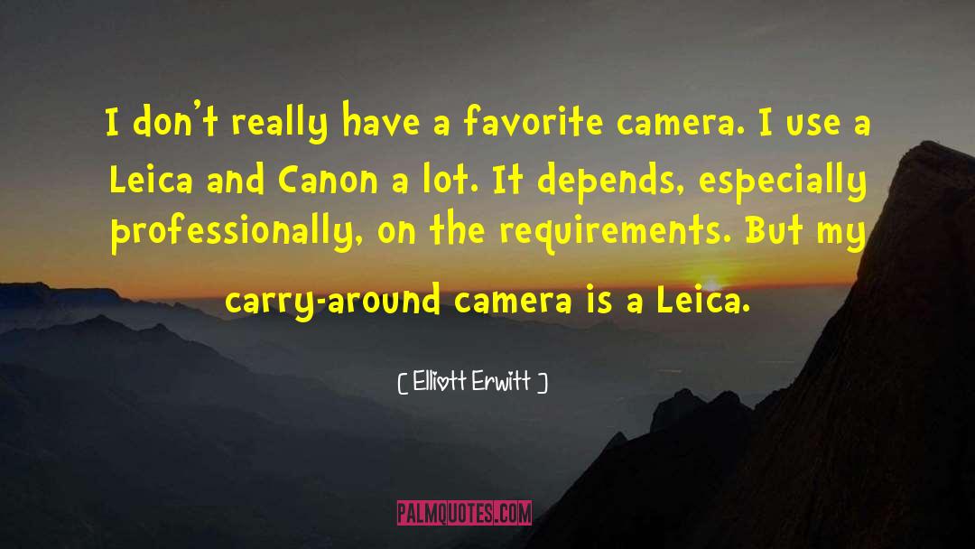 Canon quotes by Elliott Erwitt