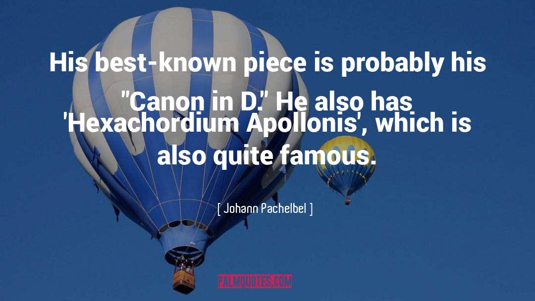 Canon quotes by Johann Pachelbel
